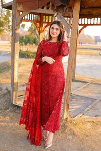 KY- Lawn Dress D- 042