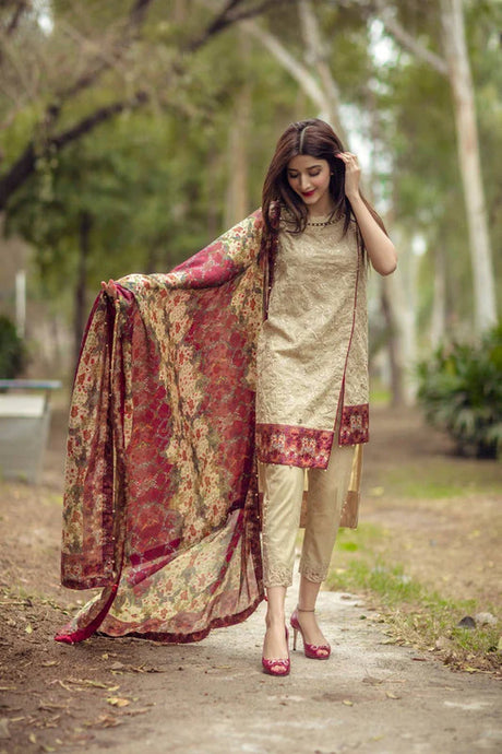KY- Lawn Dress D- 072