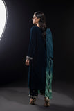 KY 7002 Embroidered Velvet Dress with Embroidered Karandi Shawl