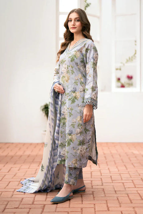 KY- Lawn Dress D- 030