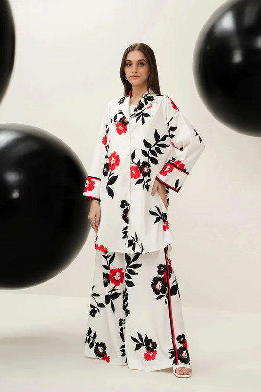 KY -722 Printed Airjet Viscous Silk two Piece