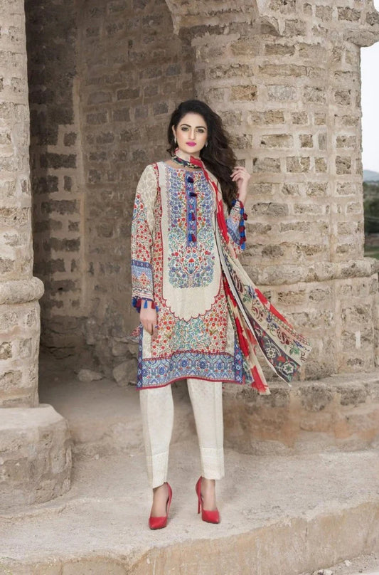 KY- Lawn Dress D- 163
