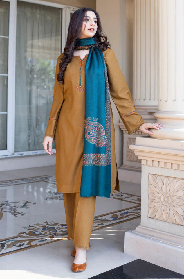 Dhanak 3-Piece Embroidered Dress D-GD 1108