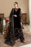 KY621 Embroidered Velvet Dress With Organza embroidered Dupatta