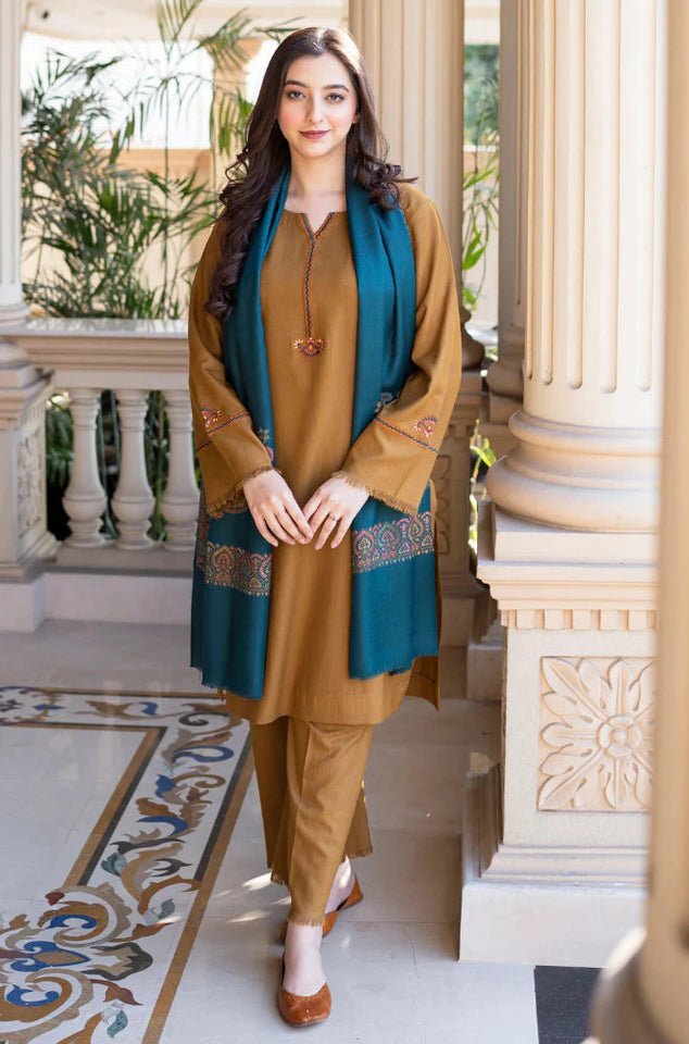Dhanak 3-Piece Embroidered Dress D-GD 1108