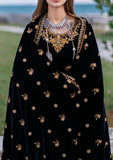 KY303 - Embroidered Velvet 3-Piece Dress with Velvet Shawl