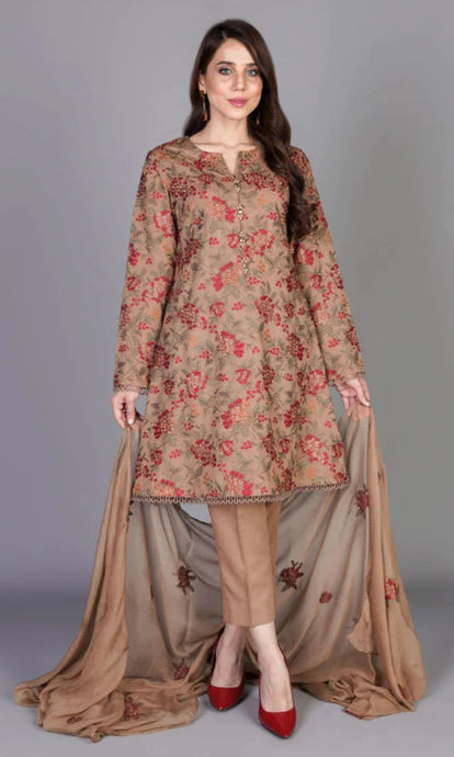 KY- Lawn Dress D- 047