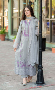 Dhanak 3-Piece Embroidered Dress D-GD 22