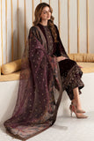 KY705 - Embroidered Velvet 3-Piece Dress with Organza Dupatta