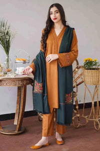 Dhanak 3-Piece Embroidered Dress D-GD 9101