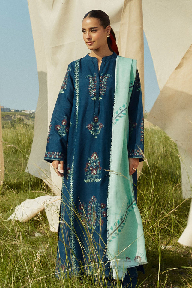 Dhanak 3-Piece Embroidered Dress D-GD 50