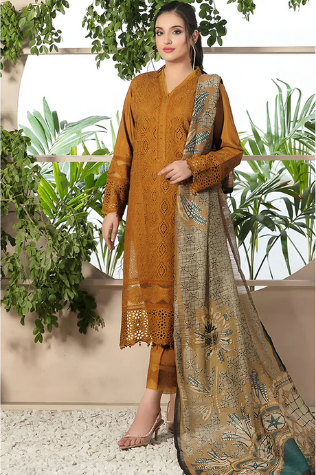 KY- Lawn Dress D- 050