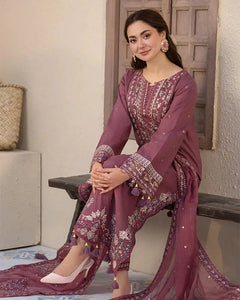 Dhanak 3-Piece Embroidered Dress D-GD 46