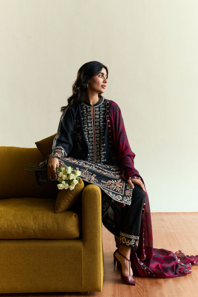 Dhanak 3-Piece Embroidered Dress D-GD 60