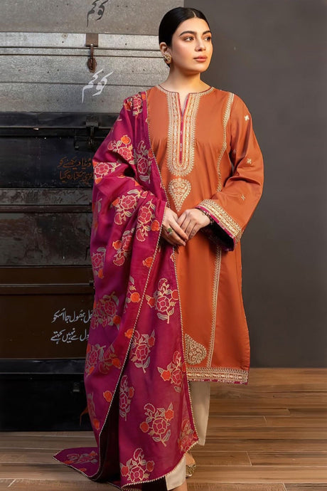 Dhanak 3-Piece Embroidered Dress D-GD 52