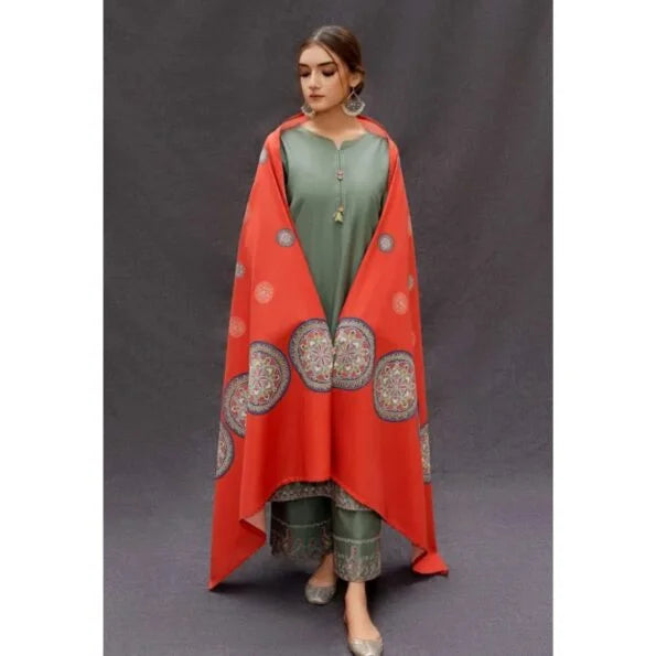 Dhanak 3-Piece Embroidered Dress D-GD 9109
