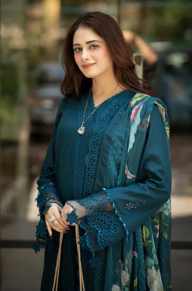 Dhanak 3-Piece Embroidered Dress D-GD 28