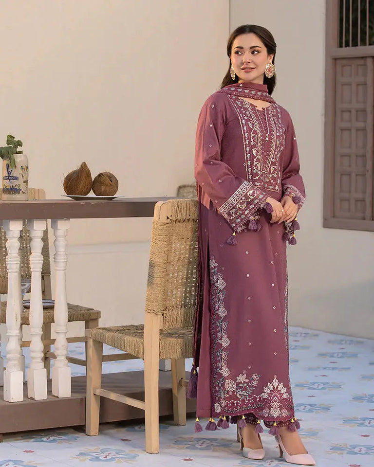 Dhanak 3-Piece Embroidered Dress D-GD 46
