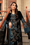 KY 7003 Embroidered Velvet Dress with Plachi Velvet Shawl