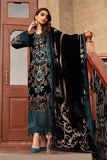 KY 7003 Embroidered Velvet Dress with Plachi Velvet Shawl