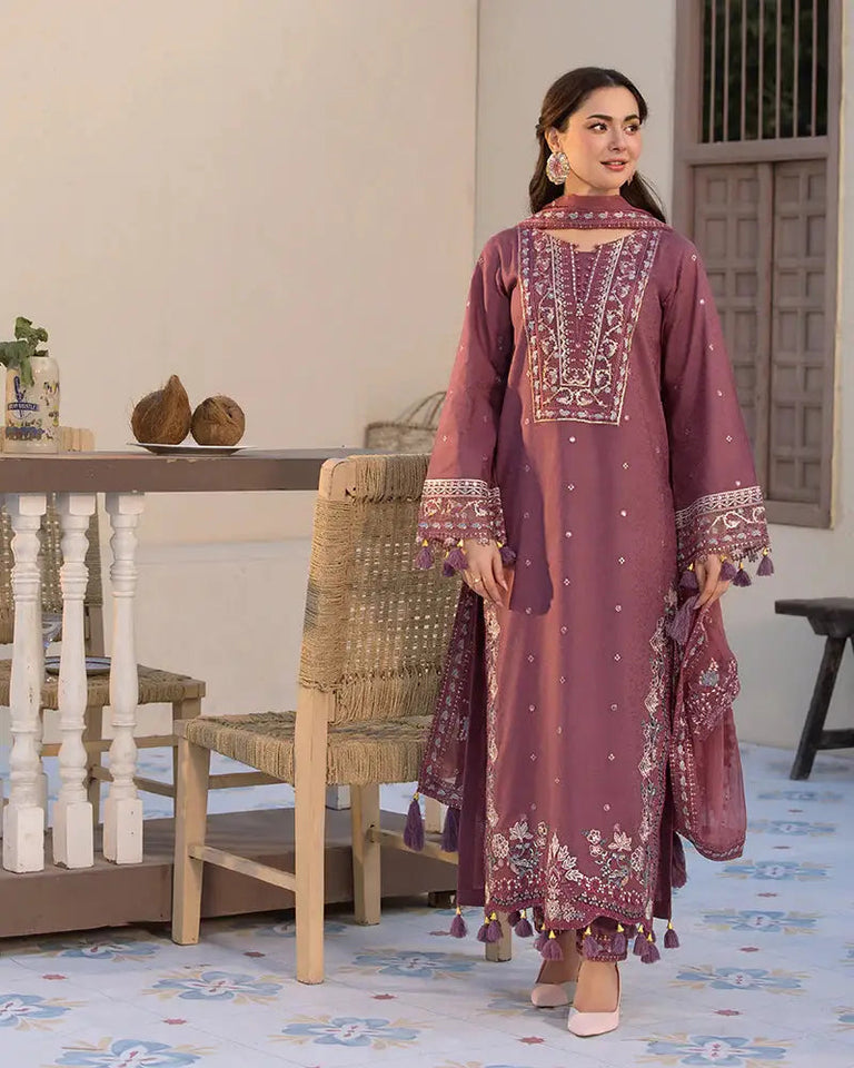 Dhanak 3-Piece Embroidered Dress D-GD 46