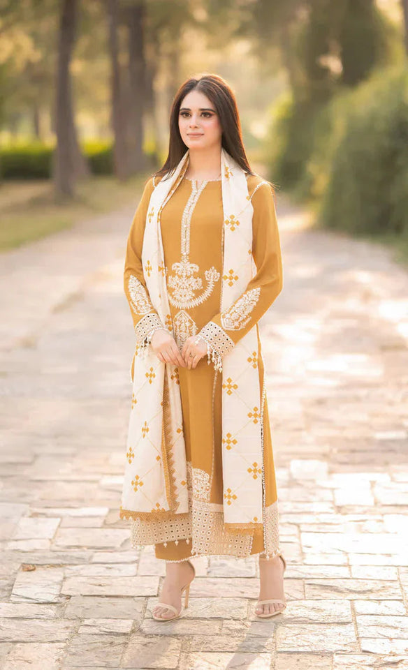 Dhanak 3-Piece Embroidered Dress D-GD T17