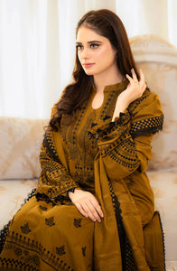Dhanak 3-Piece Embroidered Dress D-GD 1021