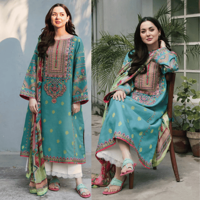 Dhanak 3-Piece Embroidered Dress D-GD 934