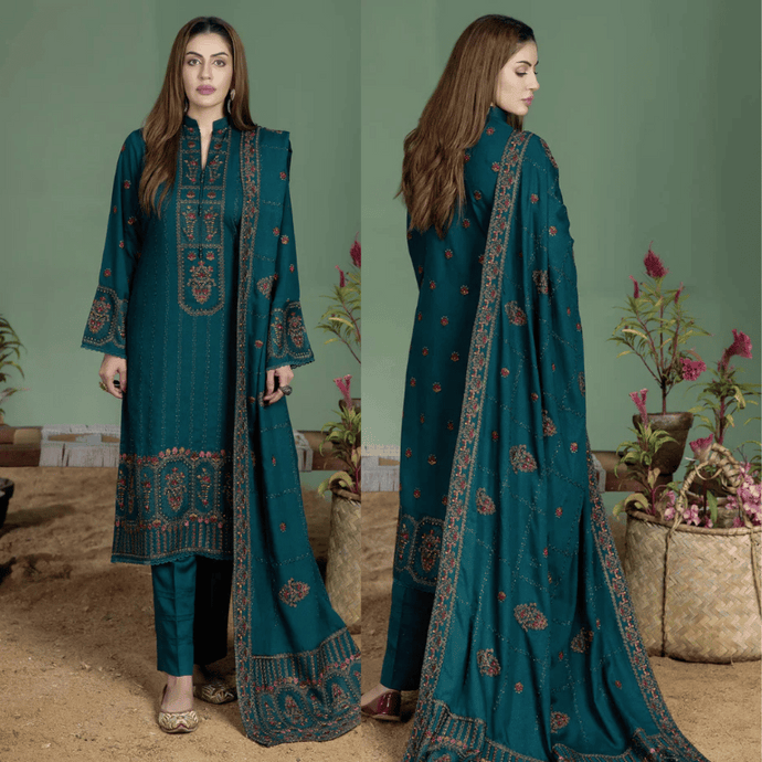 Dhanak 3-Piece Embroidered Dress D-GD 1101