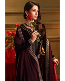 KY 1022-3PC Velvet Embroidered Dress With Embroidered Chiffon Dupatta