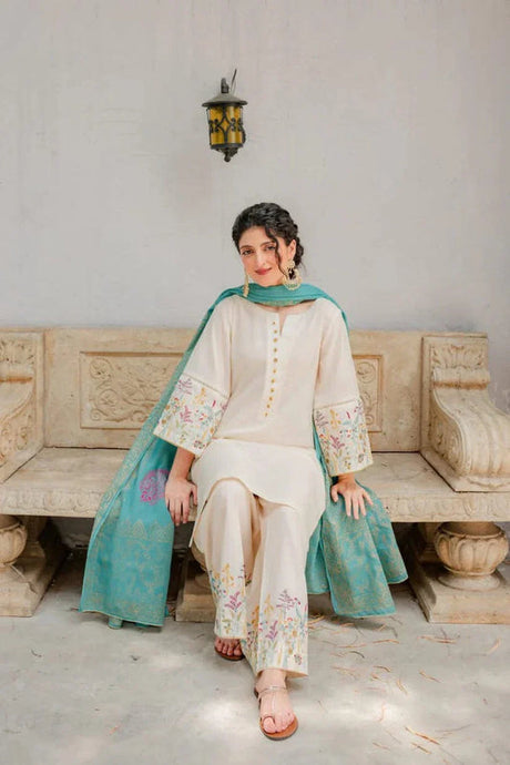 KY- Lawn Dress D- 023