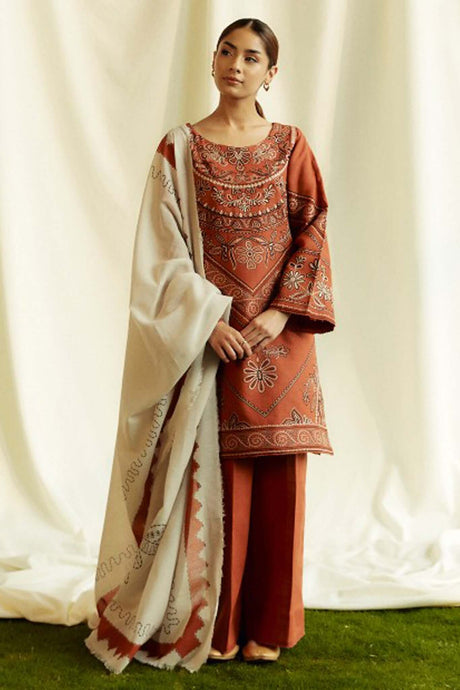 Dhanak 3-Piece Embroidered Dress D-GD 9104